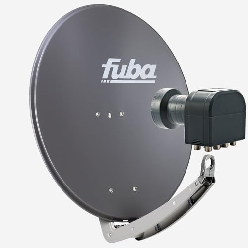 Fuba Sat Anlage 8 Teilnehmer | DAA 780 A Satellitenschüssel 80cm Alu anthrazit (Testergebnis: ausgezeichnet)* + Fuba DEK 818 Octo LNB 8 Teilnehmer (DVB-S2, HDTV, UHD 4K/8K, 3D) mit LTE-Störfilter