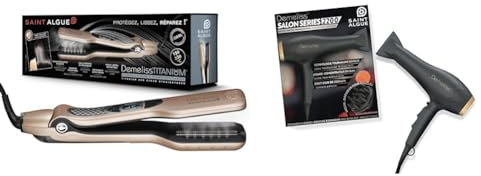 Demeliss, TITANIUM, Lisseur Vapeur + 1 Saint Algue, SALON SERIES 2200, Sèche-cheveux professionnel.