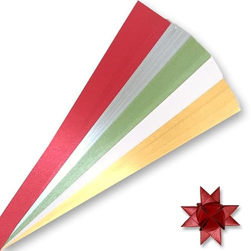 Christmas Paper Strips for Weaving & Star Projects 100 Strips per Pack (3/8 x 15)