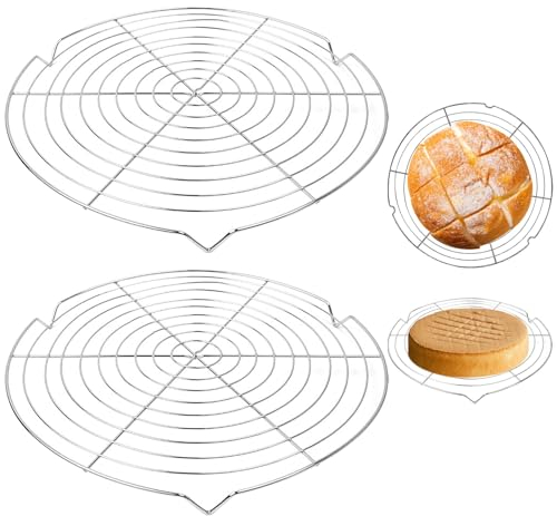 LdawyDE Rejilla para Enfriar Reposteria de Acero Inoxidable, Rejilla Circular de Repostería, Ideal para Dejar reposar postres, Ø 32.5 x2.2 cm