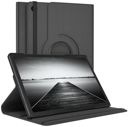 EAZY CASE - Tablet Hülle für Samsung Galaxy Tab A9 Plus Schutzhülle 11 Zoll Smart Cover Tablet Case Rotationcase zum Aufstellen Klapphülle 360° drehbar mit Standfunktion Tasche Kunstleder Schwarz