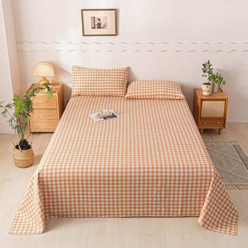 HAIBA Bettlaken ohne Gummizug 150x240cm Betttuch ohne Gummi Baumwollstoff Laken zum zudecken Hotel