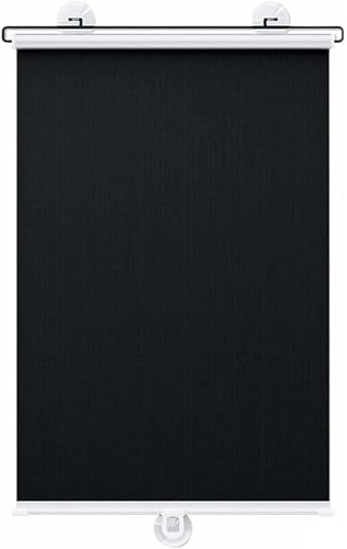 50X80CM Persiana Enrollable con Ventosa Negro Estor Enrollable Opaca Sin Taladrar, Cortinas Blackout Protección UV, Persiana Enrollable Parasol para Ventanas y estores De Cocina/Oficina/Coche