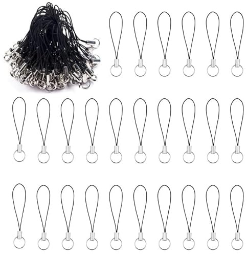 Smomend 200pcs Cordones para Teléfono Móvil con Anillo y Hebilla, Colgante para Movil, Lanyard de Poliéster para Colgar Objetos Pequeños, Accesorios Versátiles de Bricolaje y Decoración (200)