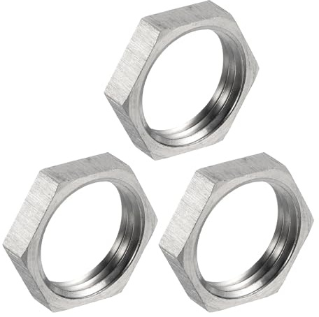 QUARKZMAN 3Pcs Raccord De Tuyau Moulé Écrou À Six Pans, 304 Acier Inoxydable Écrou À Six Pans NPT 1/2 Filetage Femelle Pour Plomberie Fixe, Balai À Eau Et Nettoyeur De Sous-Carrosserie