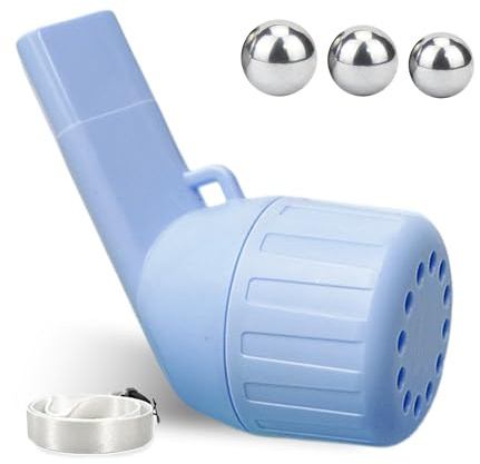Xoesu Flutter Valve Mucus Removal Device - Lung Trainer & Breathing Trainer,Adjustable Resistance,for Natural Mucus Removal and Enhanced Lung Function. (Blue)