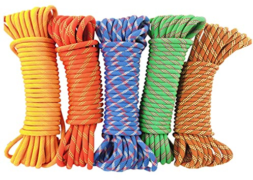 WOTZOV Kletterseil Kletterseil Tragkraft 2800kg,12mm Rot/Grün/Blau/Orange Sichere Fluchtausrüstung,Hohe Festigkeit,ReißfestMehrfach,Orange 80M