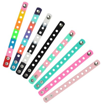 iplusmile 8pezzi Braccialetti in Silicone per Uomo e Donna Elastici e Personalizzabili Bracciali Multifunzione Piccoli per Fai da Te Adatti Feste e Uso Quotidiano
