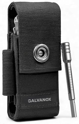 Galvanox Funda de nailon para herramientas multifunción Leatherman - Funda de bolsillo media para cinturón con extensor de brocas incluido (Mediano 4.5)