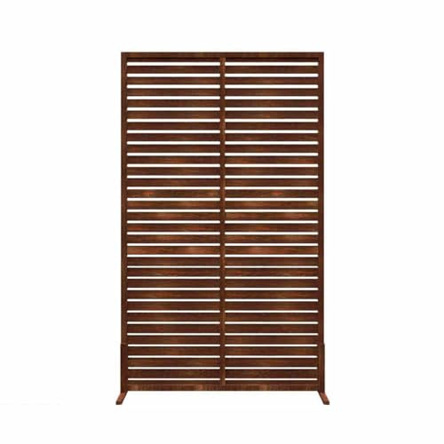 Outdoor - Free Standing Wood Fence Panels for Patio Garden Balcony & Backyard - Stylish Pergola Design (Color-2 90x150cm)