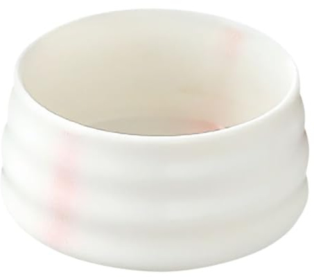 Tofficu Taza de Té Matcha Japonesa de Cerámica Artesanal, Cuenco Pequeño para Ceremonia del Té Verde, Color Rosa Esmaltado, Ligero y Portátil para Hogar y Oficina