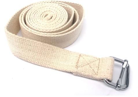 TOYANDONA Ceinture D’étirement de Yoga 3 Mètres en Coton Robuste, Bande Élastique de Fitness Multifonctionnelle, Sangle Portable pour Pilates et Exercices de Musculation, Accessoire Gym