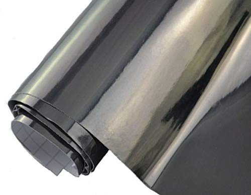 Neoxxim 9€/m2 Premium - Auto Folie - Chrom SCHWARZ Glanz GLÄNZEND 100 x 150 cm - blasenfrei Lackfolie dehnbar Möbelfolie