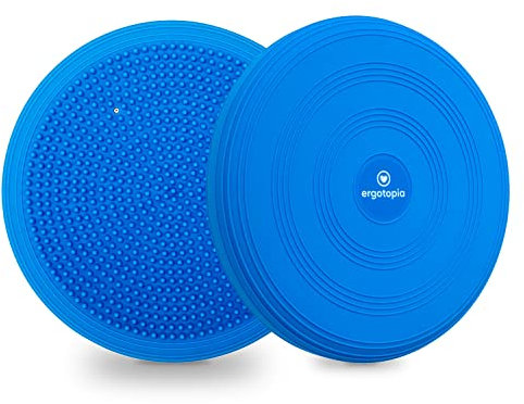 Ergotopia Balancekissen inkl. Luftpumpe - Orthopädisches Sitzkissen, Gymnastik & Gleichgewichtstraining, Noppenkissen für Stuhl & Physiotherapie