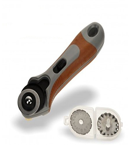 Cutter Coltello A Lama Rotante TAGLIERINO 3 Tagli per TAPPETI Stoffa Carta 28 MM