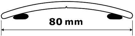 Profil de Transition Compensateur 80mm Alu Anodisé Nature-Argent ou Champagne Auto-Adhésif C 02 - Nature-Argent