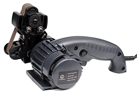 LIHUACHEN M2 Elektrischer Messerschärfer Professioneller Knife Sharpener Electric Tool Küchenschärfer Steinschleifmesser Schleifstein-Wolframschärfer-Werkzeug (EU-Stecker)