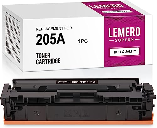 LEMERO SUPERX Kompatibel für HP 205A CF530A Tonerkartuschen für HP Color LaserJet pro M181FW M154A M154NW MFP M180N M180 M180NW M181 Drucker (1xSchwarz)