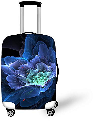 Elastisch Kofferhülle, DOTBUY 3D Reise Kofferschutzhülle Gepäck Cover Reisekoffer Hülle Schutz Bezug Schutzhülle Waschbare Reisetasche Kofferbezug (Blume 5,M (22-24 Zoll))