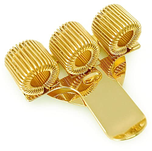 Ashton and Wright - Dreifacher Stifthalter aus Metall mit Taschenclip - Ideal für Ärzte, Krankenschwestern, Piloten - Einzeln - Gold