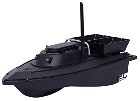 Queeucaer Baitboat, barca RC, senza fili Nave Telecomandata Fish Finder, Auto Cruise Telecomando Esca Esca da pesca barca con doppio motore, distanza 500 m, 5200 mAh