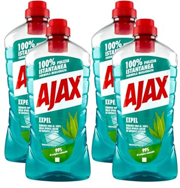 Detersivo Pavimenti Expel Multisuperficie, 100% Pulizia Istantanea, Formula Migliorata, Formato da 950 ml (4 Flaconi)