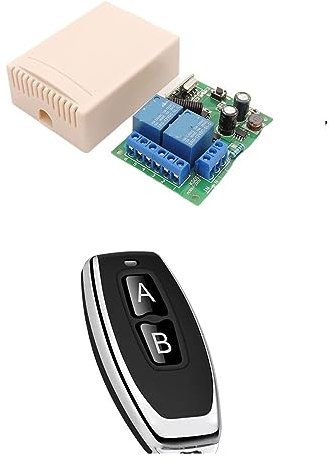 Apricancello automatico scorrevole 433 MHz Ricevitore Relè Modulo Porta Porta Telecomando Universale E Trasmettitore A 2 Pulsanti for Il Controllo Del Garage Della Lampada per cancello scorrevole(Colo