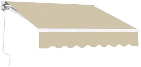HXYhydrypd Sonnenschutz Balkon, Standmarkise for Terrasse, Balkonmarkise, Markisenstoff, Markisenüberdachung for Terrasse, Balkon, Hof(Color:Dark beige,Size:250 * 200cm)