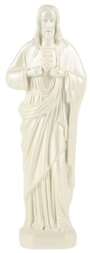 Garneck Statue des Heiligen Vaters Groß Aus Weißem Kunstharz Christlich-religiöses Ornament