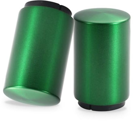 Automatic Beer Bottle Opener with Magnetic Cap, Stainless Steel One-Handed Lid Opening Spring Loaded Push&Pop Bottle Opener for Home Bars Picnic Camping Hiking（2PCS）