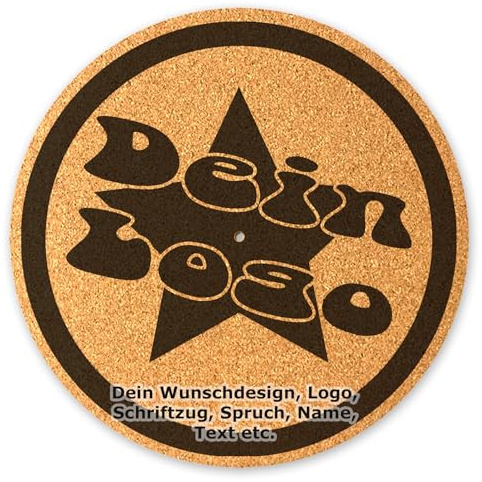 Next Ferry Slipmat - Personalisierbar - Kork Plattenspieler Matte 12 Zoll | Mit Wunschdesign - DJ Plattentellerauflage 2,5 mm für Plattenspieler & Turntables - bedruckt in Deutschland