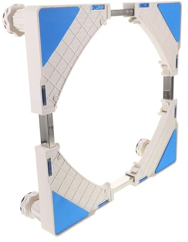 Base para Lavadora de Plástico con Diseño de Elevación y Estante | Versión Fija de Cuatro Patas, para Cuarto de Lavado, Estilo Moderno y Elegante, Almacenamiento Integrado
