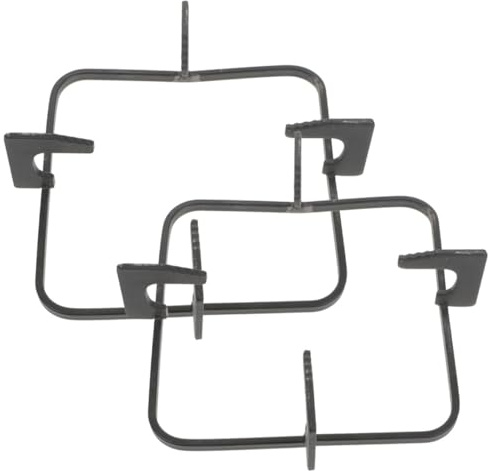 Soporte Antideslizante para Estufa de Gas, Hierro Fundido, 2 Piezas | Color Negro, Apoyo Estable y Resistente a Aceite, Fácil de Limpiar, para Cocina Doméstica y Ollas Pequeñas