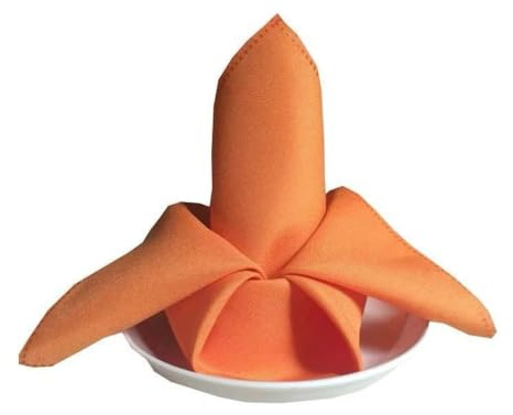 Anevous 6er Set Stoffservietten, 48x48 cm Waschbare Servietten Stoff, Wiederverwendbar Tischservietten, Tischdekoration Serviette für Hochzeit, Party, Hotel, Restaurant, Weihnachts, Geburtstag,Orange