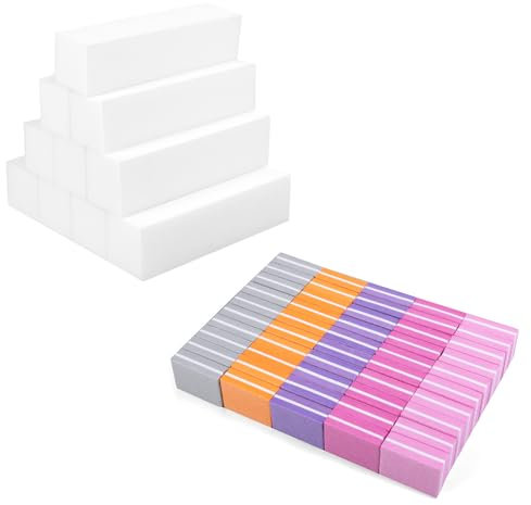 Polierblock für Nägel Set, quadratisch, Schwamm, Nagelfeile, für Nagelstudios, Nail Art zu Hause(60pcs)
