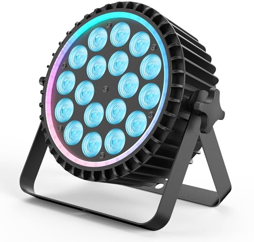 180W LED Par Scheinwerfer, RGBW 18 LED Par licht mit 35 Zusatzscheinwerfern, Disco Partylicht mit Auto/Master-Slave/8CH, Par Strahler geeignet für Bars Hochzeiten Geburtstagsfeiern Festivals