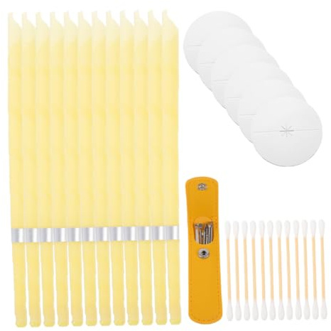 VALICLUD 2sets per Orecchie Fuoco per Rimozione del Cerume Kit di Strumenti con Piastra Protettiva delle Orecchie Soluzione Aromaterapica per Adulti