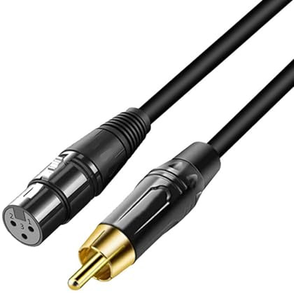 INSEOWI 2. Câble adaptateur XLR compact : transfert sécurisé mâle/femelle pour guitares de mixage et câble RCA vers XLR