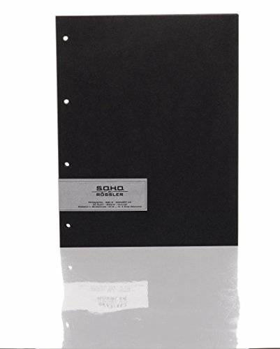 Rössler 1321000070 - S.O.H.O. Fotokarton Schwarz, Papierstärke 300 g/m², für 4-Ring-Mechanik, 20 Blatt