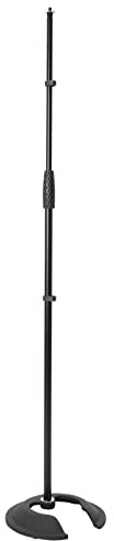 MUSIC STORE MIC 3, Mikrofonstativ, Stapelbares Tellerstativ, Höhenverstellbar 880-1560mm, Gußsockel Ø 250mm, Stahl/Kunststoff, 3/8 Gewinde, Schwarz