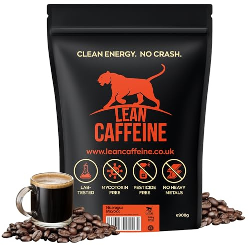 Lean Caffeine Bulletproof Coffee Nicaragua Microlot BEANS 908g Low Acid