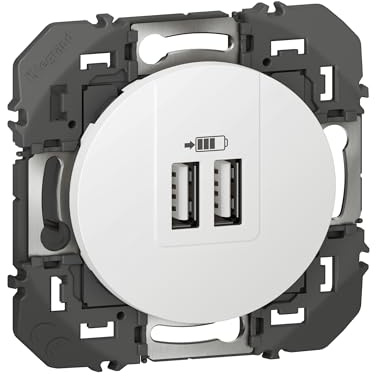 Double chargeur USB Type-A DOOXIE 2,4A finition blanc