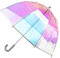 Totes Adults and Kids Clear Bubble Umbrella With Dome Canopy - Lightweight Design for Wind and Rain Protection, Iridescent, 37 Canopy