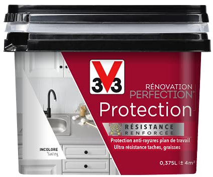 V33 Vernis protection plan de travail, Rénovation perfection Incolore 0,375L