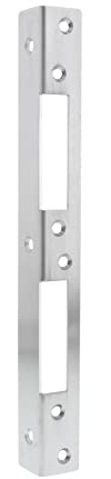 FEPS Lock Winkelschließblech FE-RS003 Edelstahl gebürstet für Tür Türrahmen Schließblech 25,00 x 2,50 x 2,50 cm