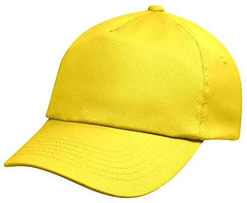 L4 Barn enkel baseballkeps 5 panel, gUL, en storlek