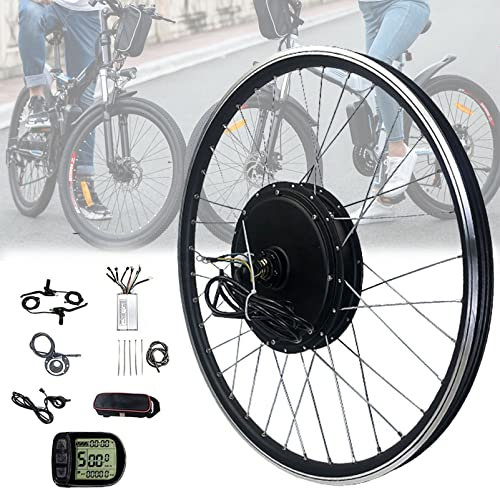 E-Bike-Konvertierungskit 48V 500W/1000W/1500W leistungsstarkes Elektrofahrradkit Blushloses Heck-Motor für 20 24 26 27,5 28 29 700C Ebike Conversion Kit mit intelligenter Controller,48V1500W-26