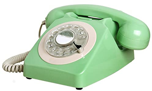 Telefono Fisso Telefono Antico con Interruttore per Suoneria, Cavo Arricciato, Suoneria a Campanello Originale, per Casa e Hotel
