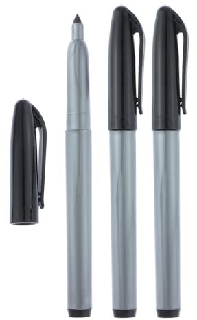 Cadie Permanent Freezer Marker Set of 3 – Waterproof Fast-Drying Black Ink Pens with Chisel Tip for Food Labeling, Fridge & Freezer Storage, Kitchen & Lab Use & General Organization.