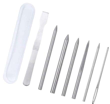 NUOBESTY 7pièces Aiguille De Couture Pour Bracelet Cuir Ensemble Outillage De Tissage Lassage Pour Diy Accessoires De Bijoux